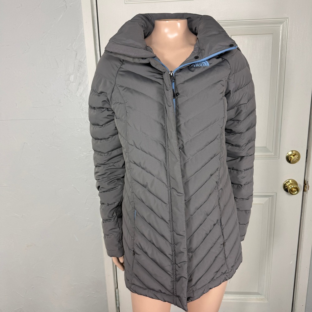 The North Face Women's Long Jacket S Full Zip Puffer Coat 550 Down Hooded HH11